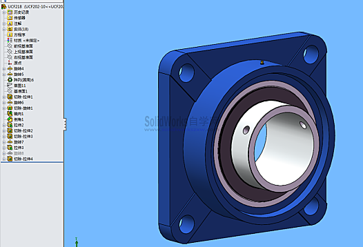 UCF200带座轴承系列模型库下载-附UCF200规格尺寸表