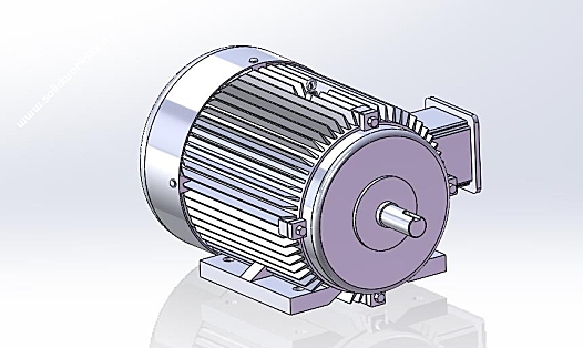 Y系列三相异步电机模型下载之带底脚无凸缘Y电机SolidWorks模型库