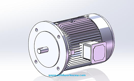 Y系列三相异步电机模型下载之不带底脚有凸缘Y电机