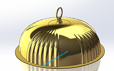 SolidWorks曲面建模练习之牛排西餐盖,曲面命令练习