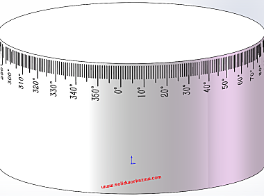 SolidWorks圆柱刻度盘怎么画？实例步骤讲解