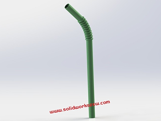 SolidWorks练习题之吸管的绘制，弯曲命令实战应用