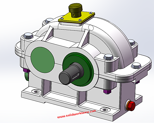 SolidWorks一级齿轮减速机减速器下载