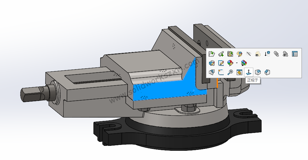 SolidWorks正视之后如何保持视图大小不变呢,不想模型整屏显示?