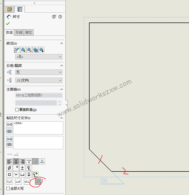 SolidWorks倒角尺寸怎么标注?各种倒角标注方法