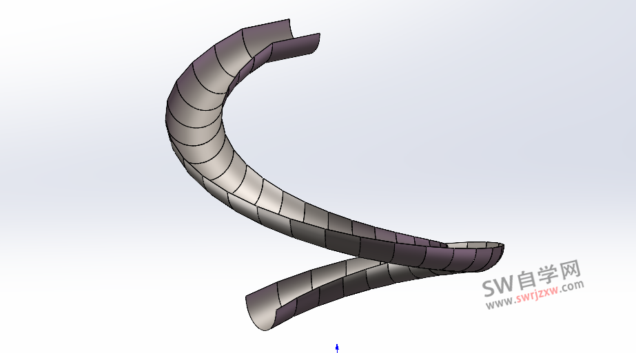 SolidWorks旋转滑梯建模视频教程，折弯拼焊工艺制作