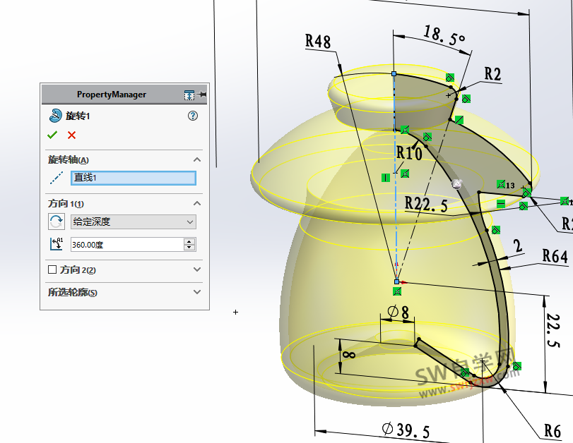 SolidWorks练习题之喷菇蘑菇造型,综合命令练习提高