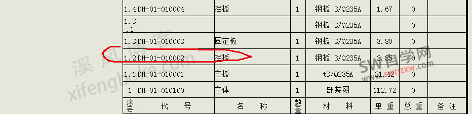 SolidWorks材料明细表多出空白行怎么去掉?