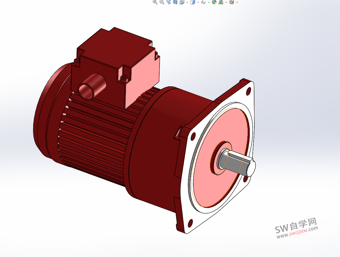 CV立式减速机减速马达3D模型下载