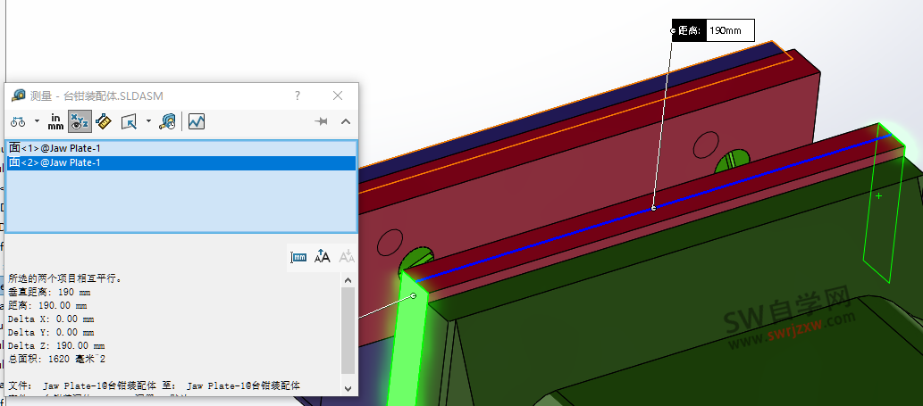 SolidWorks测量尺寸小技巧,不用点测量工具