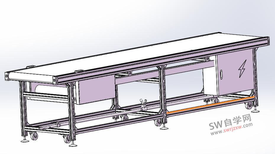 皮带机皮带输送线三维模型下载