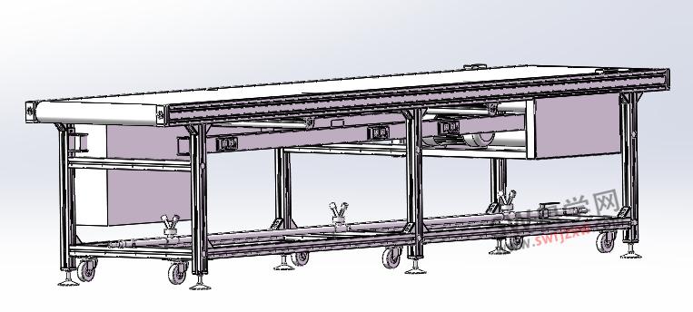 皮带机皮带输送线三维模型下载