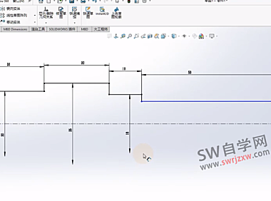 SolidWorks旋转草图标注直径的方法