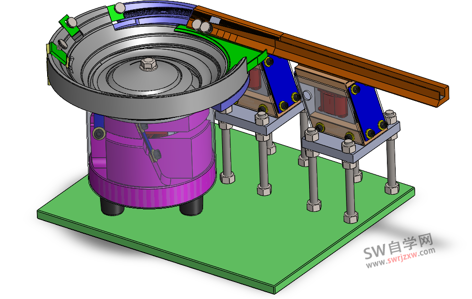精密送料振动盘3d模型图纸下载 – sw自学网