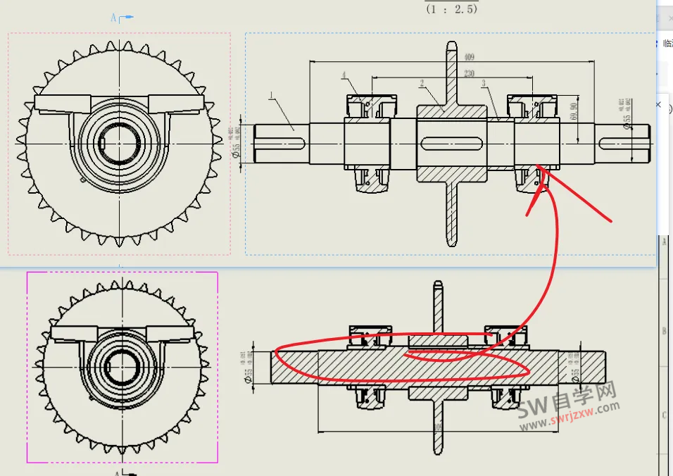 SolidWorks剖视图如何不剖轴和标准件?