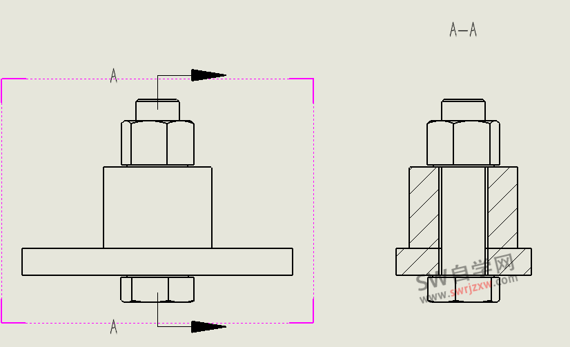 SolidWorks剖视图如何不剖轴和标准件?