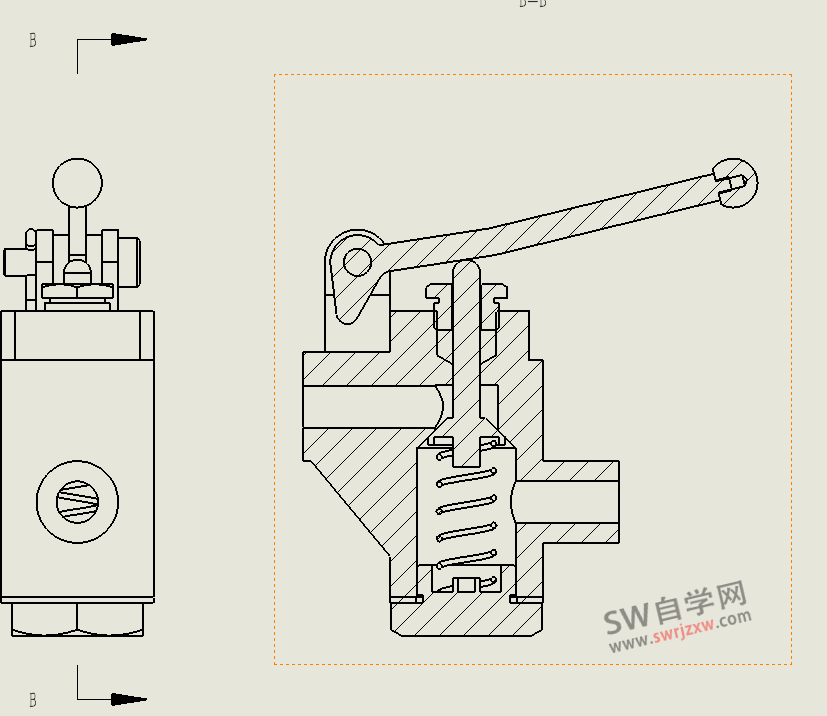 SolidWorks剖视图剖面线方向怎么修改?