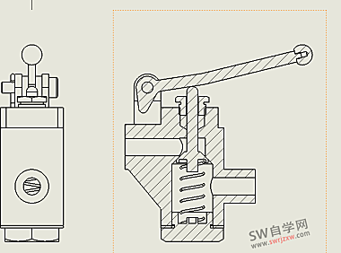 SolidWorks剖视图剖面线方向怎么修改?