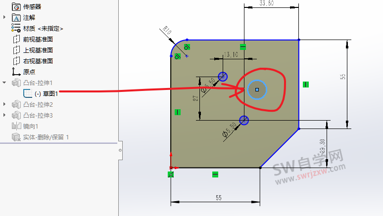 SolidWorks镜像后怎么把原来的本体删掉？