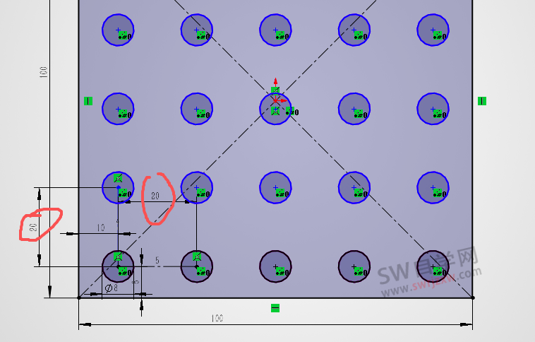 SolidWorks线性阵列后欠定义什么原因?如何自动完全定义?