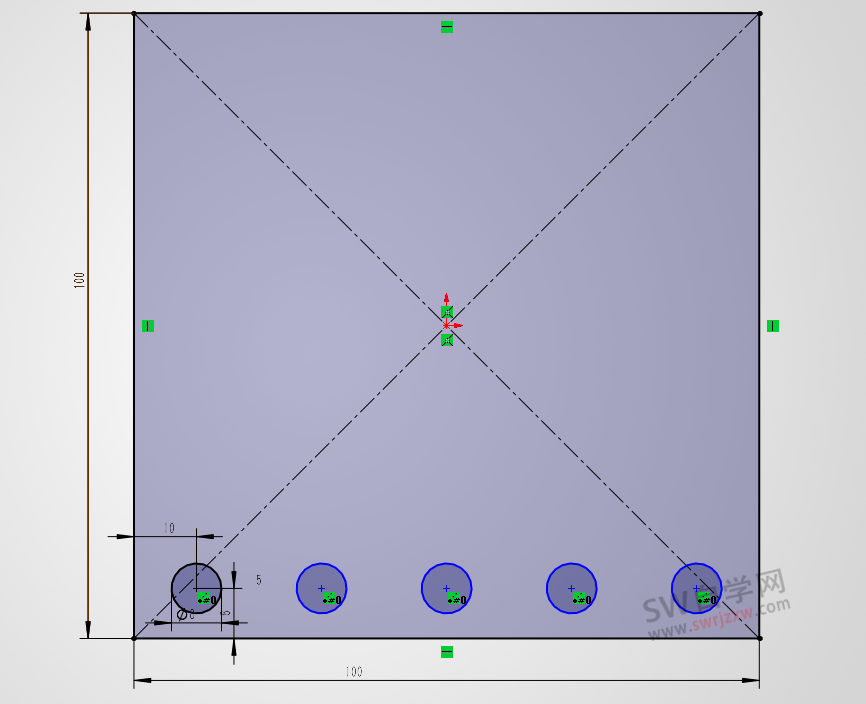 SolidWorks线性阵列后欠定义什么原因?如何自动完全定义?