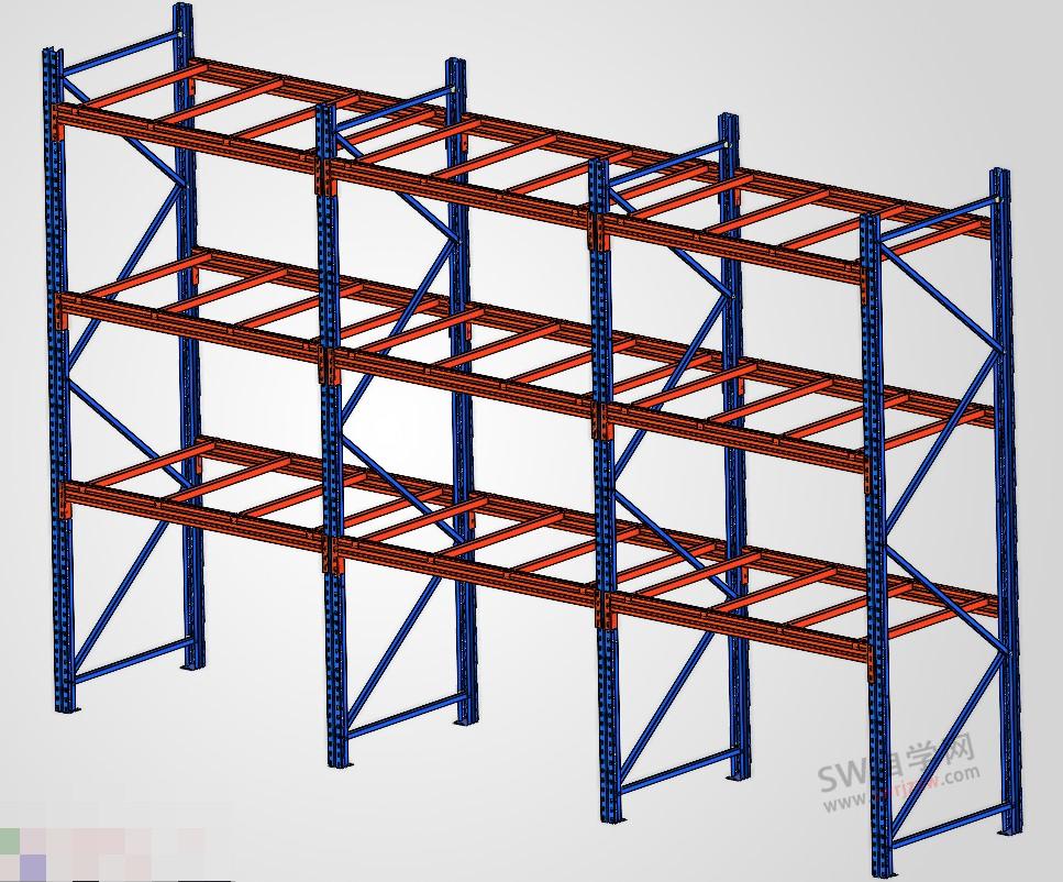 SolidWorks重型货架模型图纸