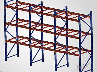 SolidWorks重型货架模型图纸