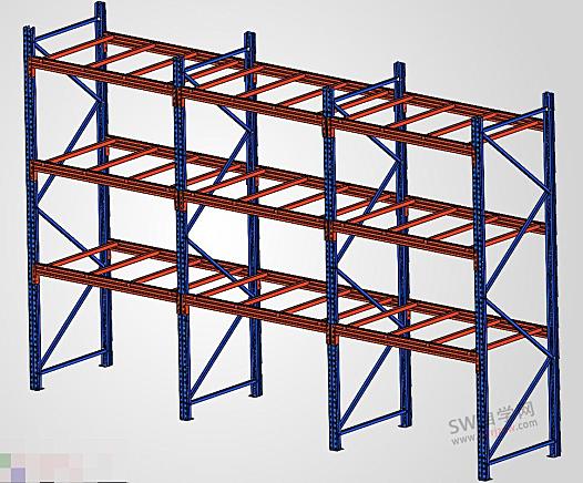 SolidWorks重型货架模型图纸