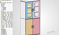 SolidWorks钣金文件柜模型下载