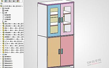SolidWorks钣金文件柜模型下载