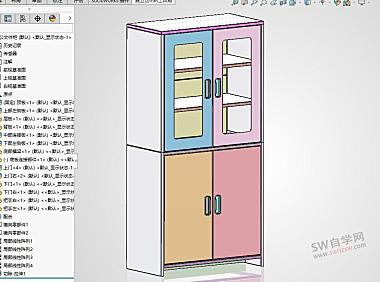 SolidWorks钣金文件柜模型下载